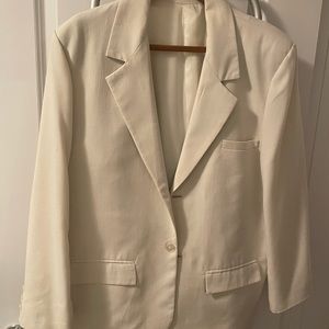 Summer casual cotton off white blazer